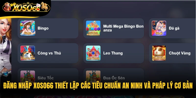 Đăng nhập Xoso66 thiết lập các tiêu chuẩn an ninh và pháp lý cơ bản