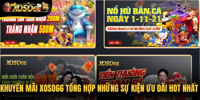 Khuyến mãi Xoso66 tổng hợp những sự kiện ưu đãi hot nhất hiện nay
