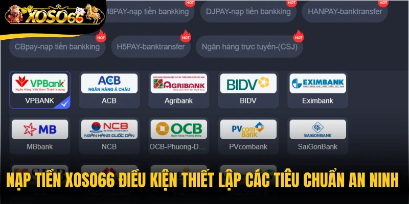 Nạp tiền Xoso66 điều kiện thiết lập các tiêu chuẩn an ninh và pháp lý cơ bản